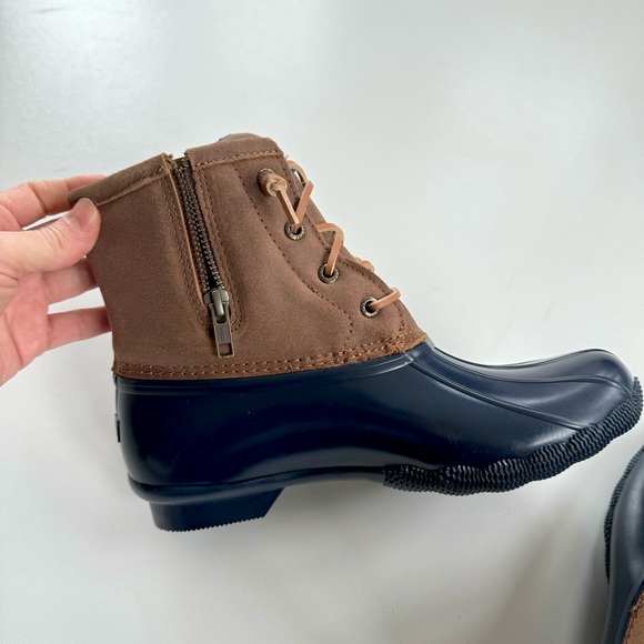 New Womens 7 Sperry Top-Sider Sweetwater Brown/Navy Duck Boots STS98305 - Picture 5 of 14